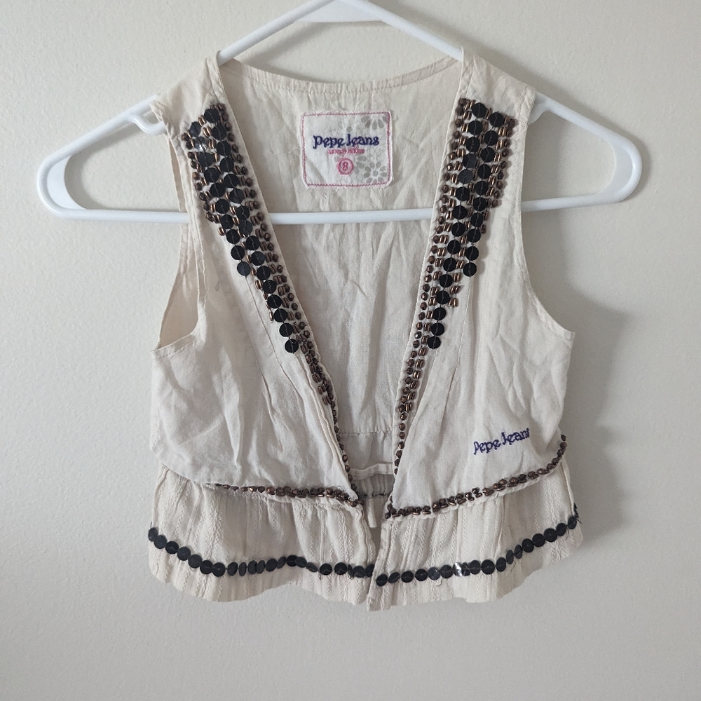 Pepe Jeans vest for girls beaded